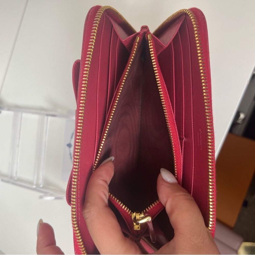 Prada Saffiano Fiocco Ribbon Long Wallet EUC - Picture 7 of 8